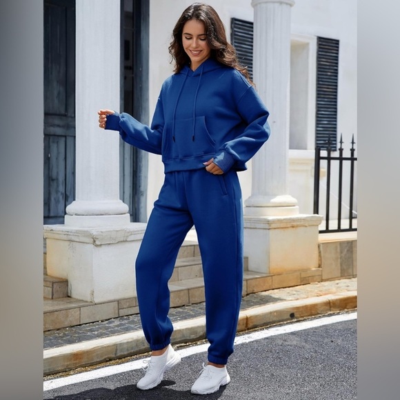 NWOT navy blue cotton, jogging suit size 2 XL - Picture 5 of 8